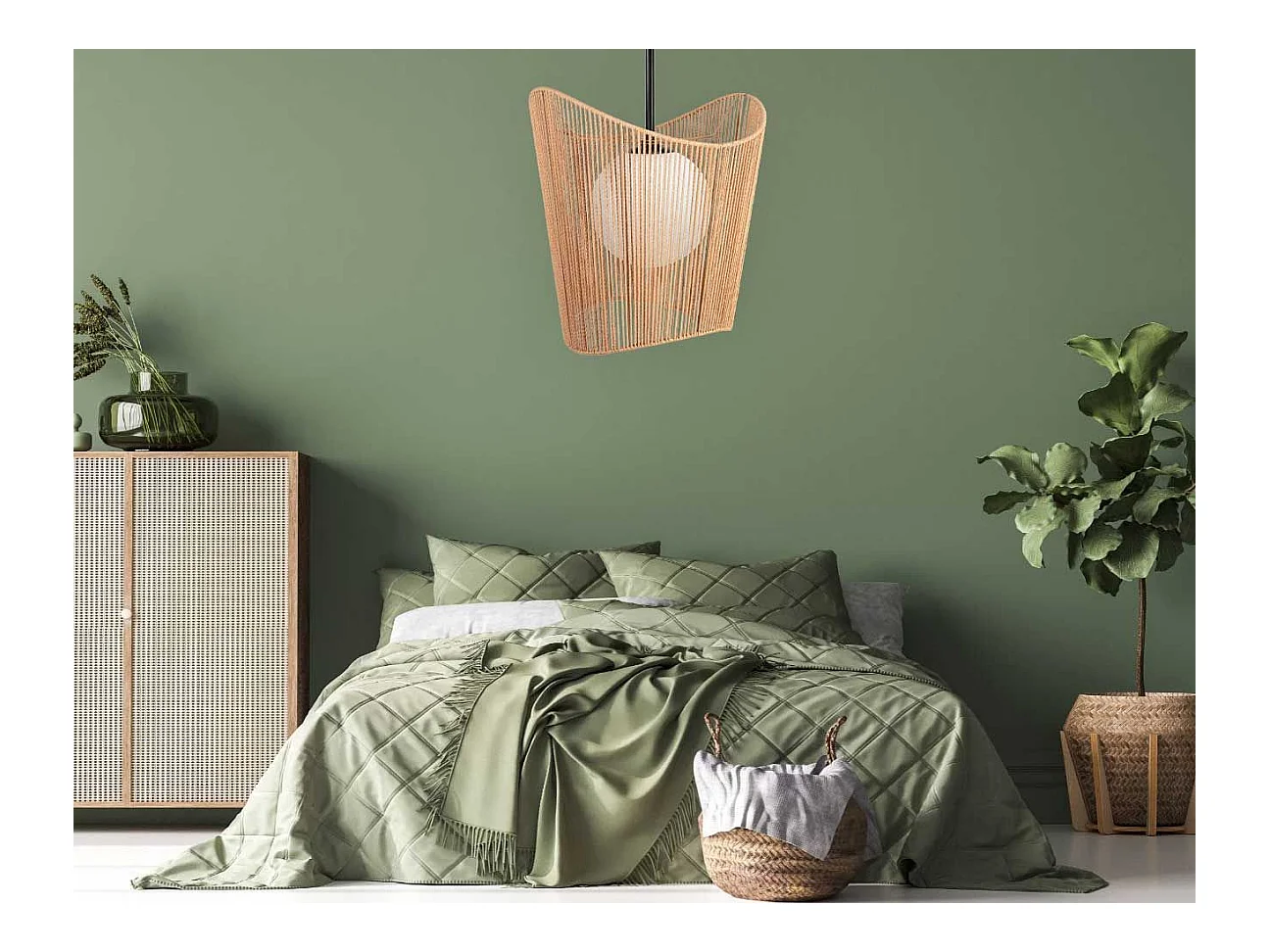 Lampe Suspendue Toolight App1588-1Cp Boho Beige