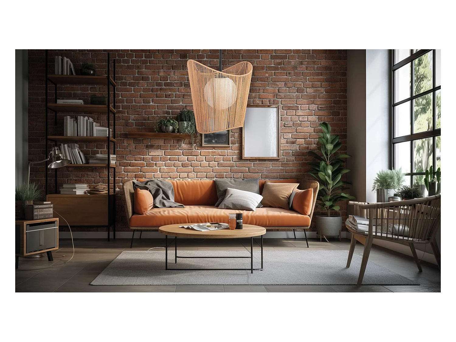 Lampe Suspendue Toolight App1588-1Cp Boho Beige