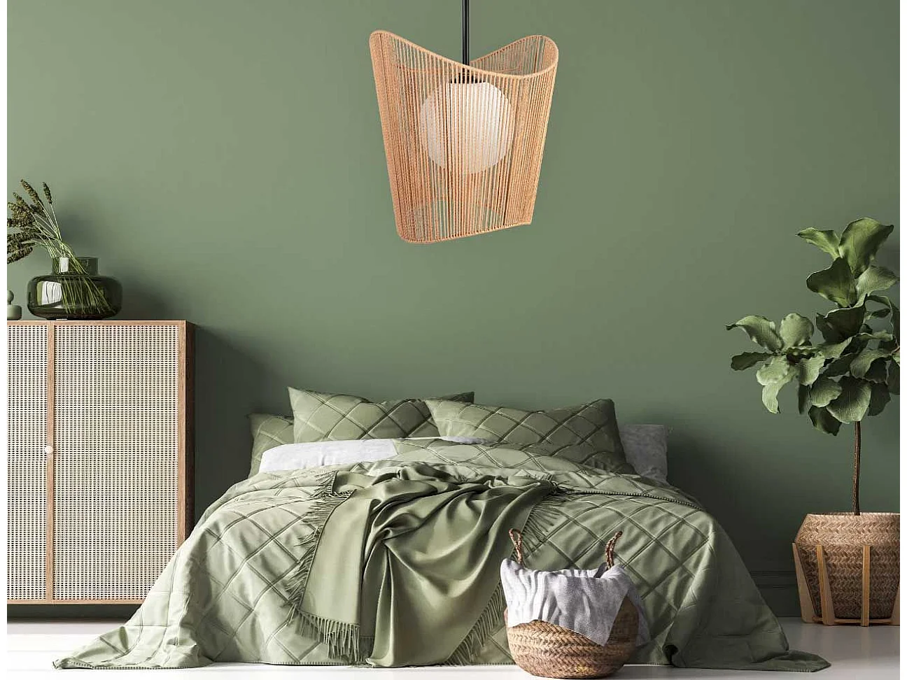 Lampe Suspendue Toolight App1588-1Cp Boho Beige