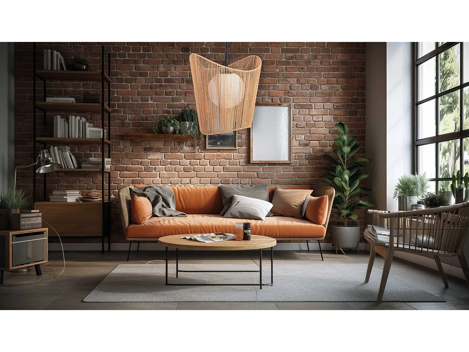 Lampe Suspendue Toolight App1588-1Cp Boho Beige