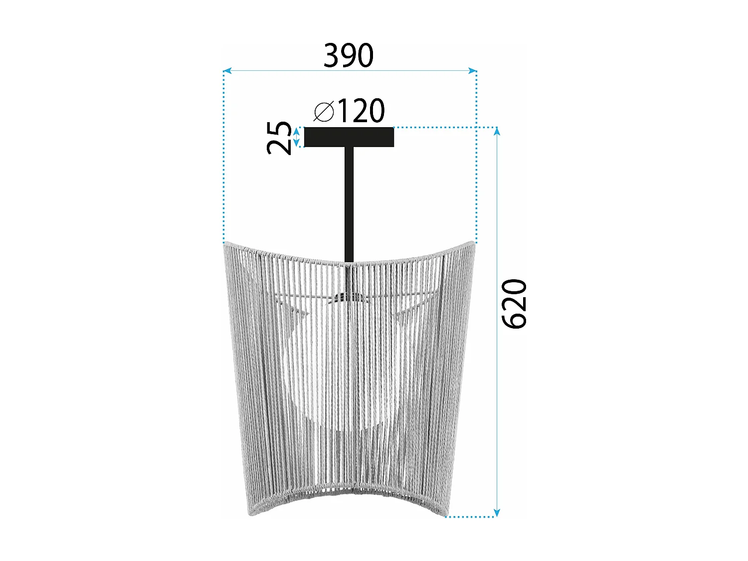 Lampe Suspendue Toolight App1588-1Cp Boho Beige