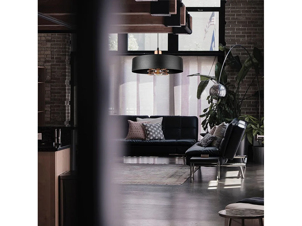 Lampe Suspendue Toolight App1246-1Cp Black Rose Gold