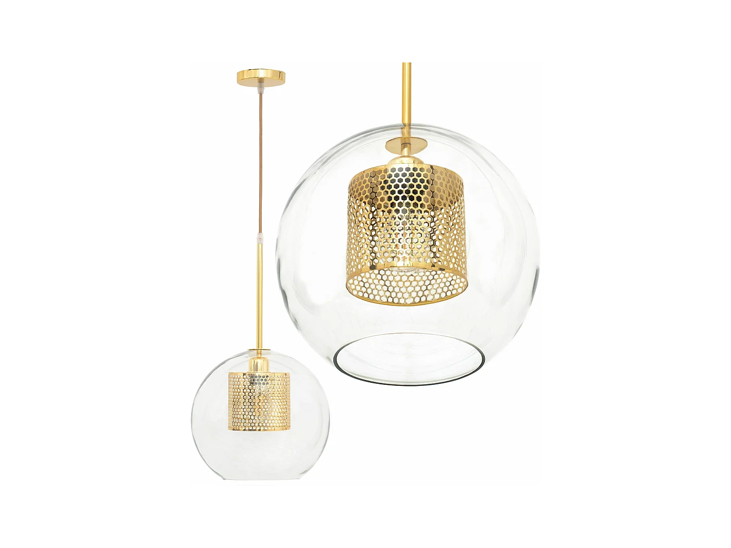 Lampe Suspendue Toolight App554-1Cp 20Cm Gold