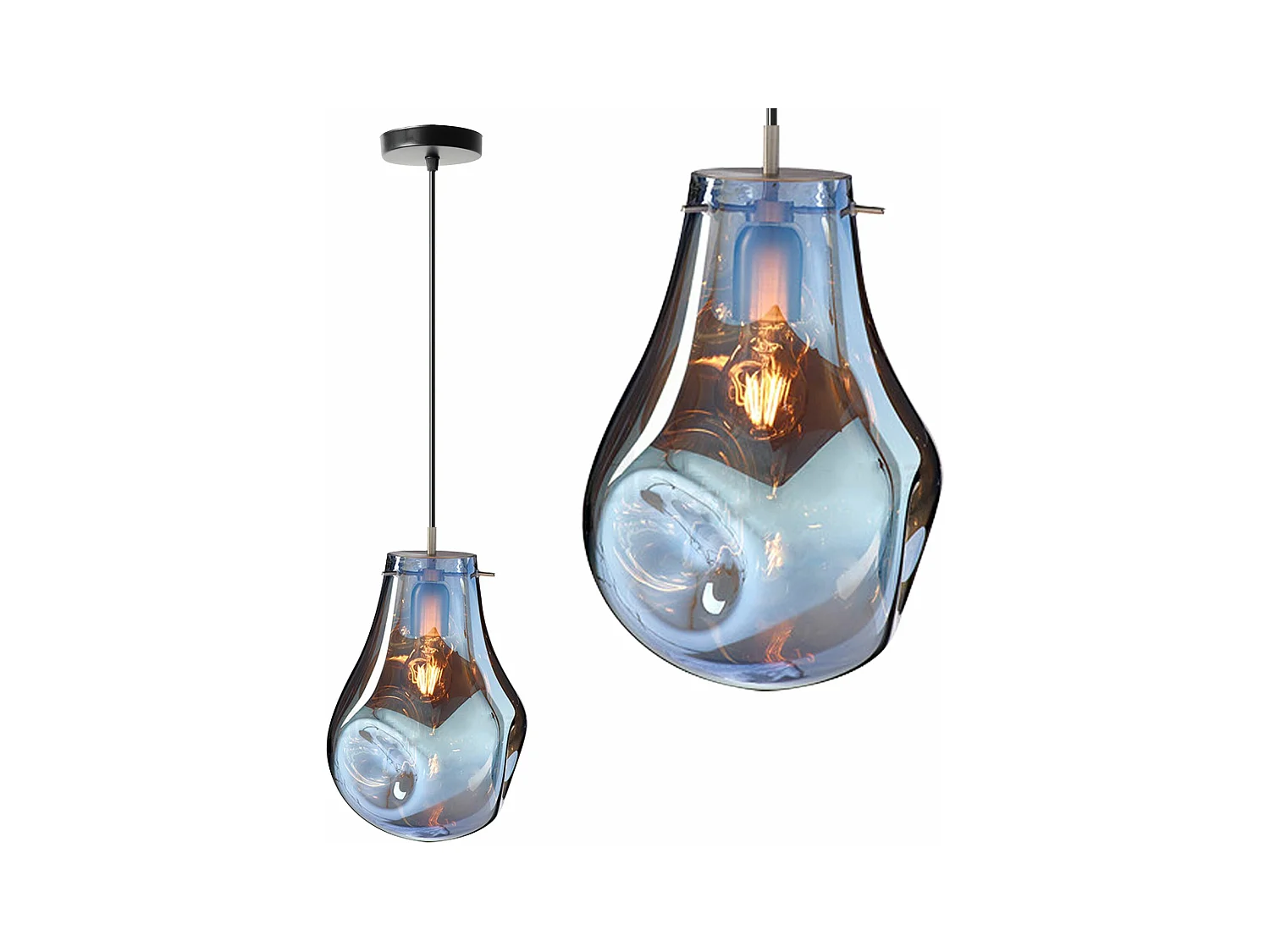 Lampe Suspendue Toolight App327-1Cp Blue