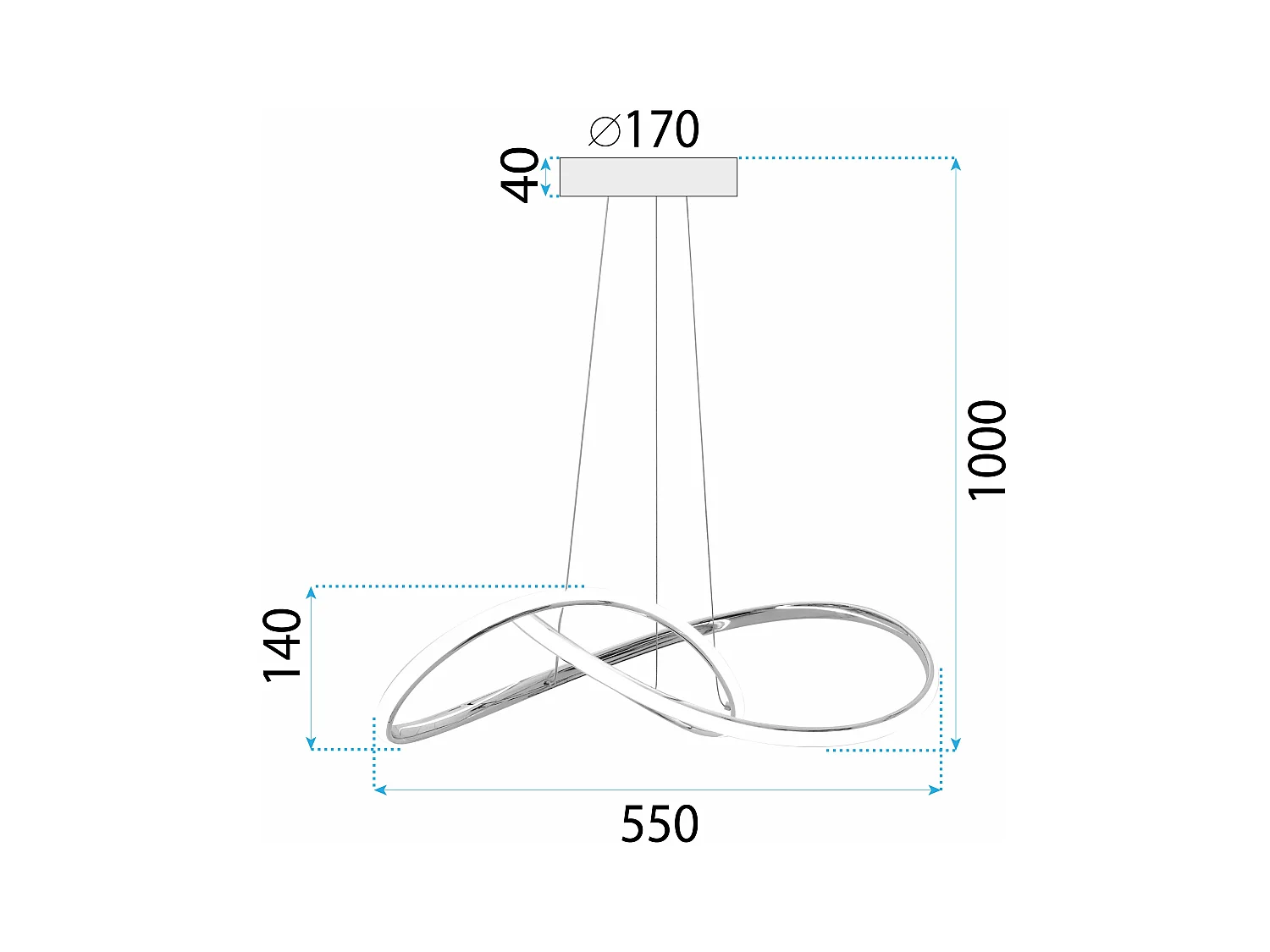 Lampe Suspendue Toolight Led App1601-Cp Gold