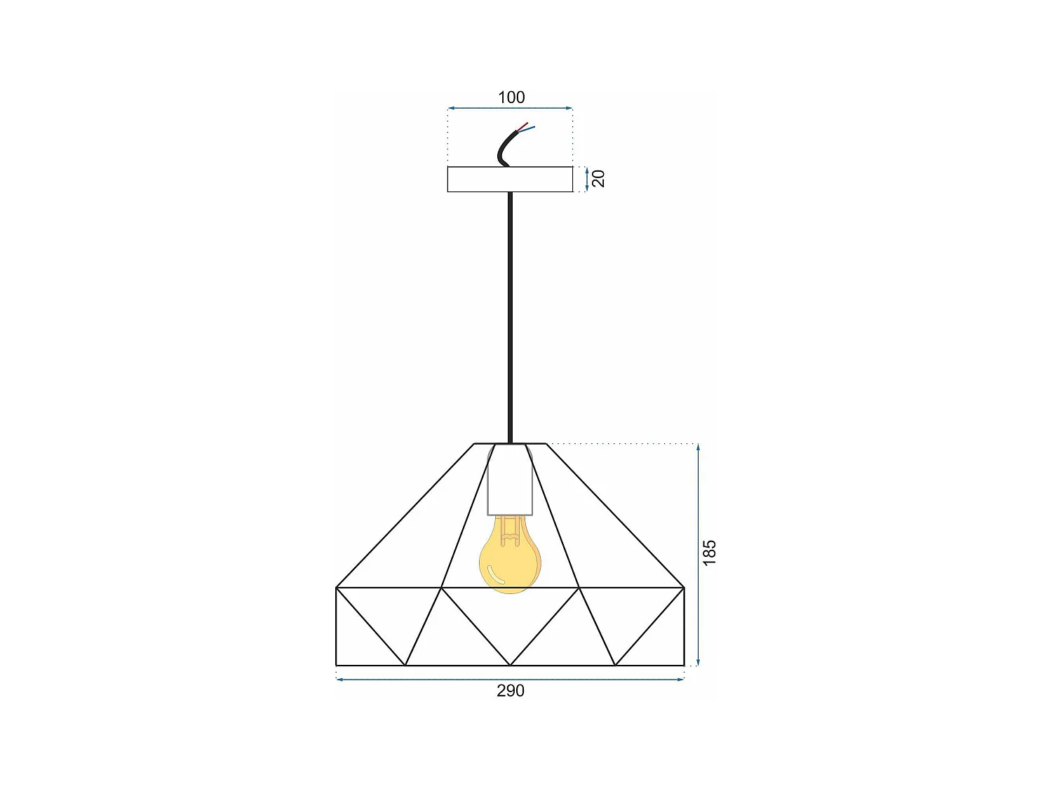 Lampe Suspendue Toolight App237-1Cp White