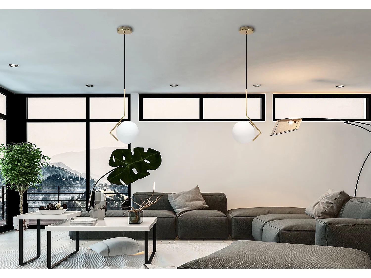 Lampe Suspendue Toolight App429-1Cp Gold