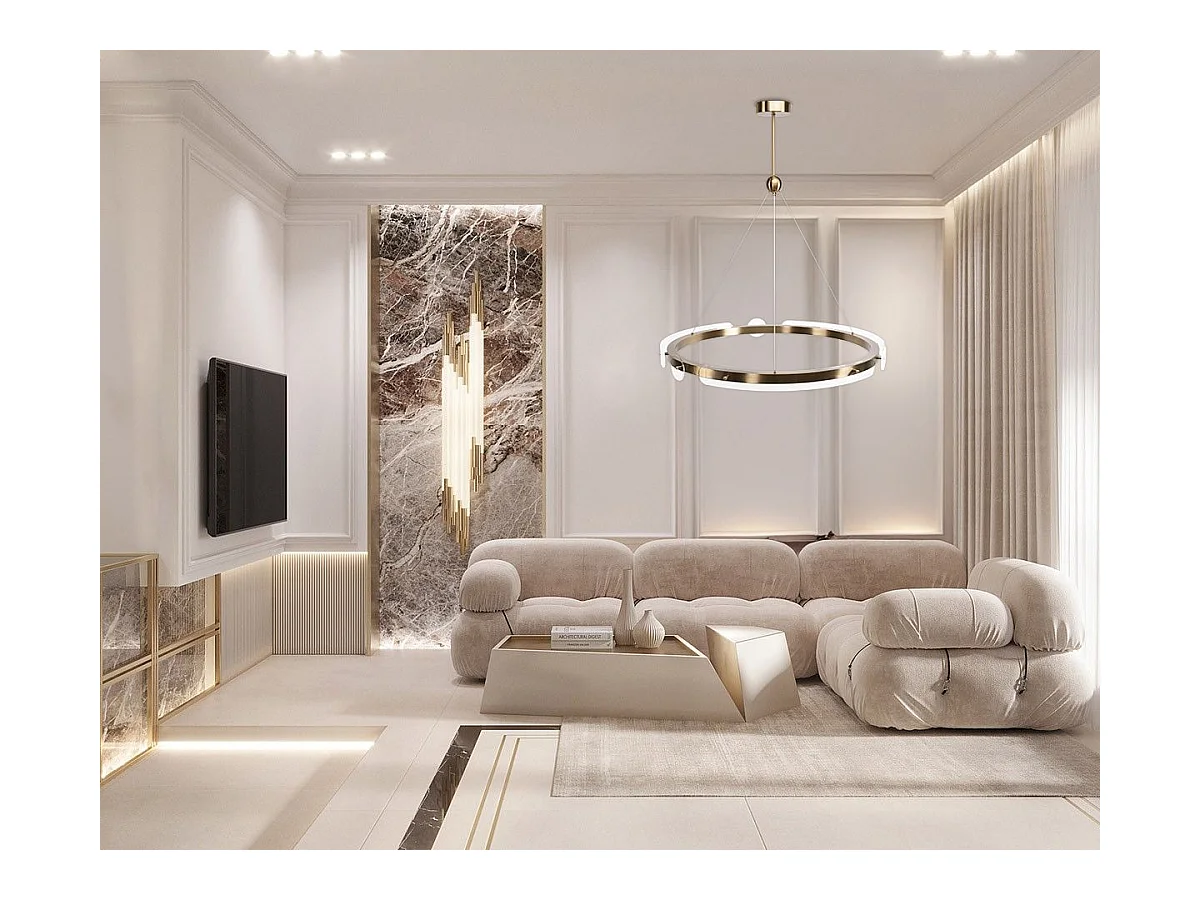 Hanglamp Toolight Led App1549-Cp Brush Gold