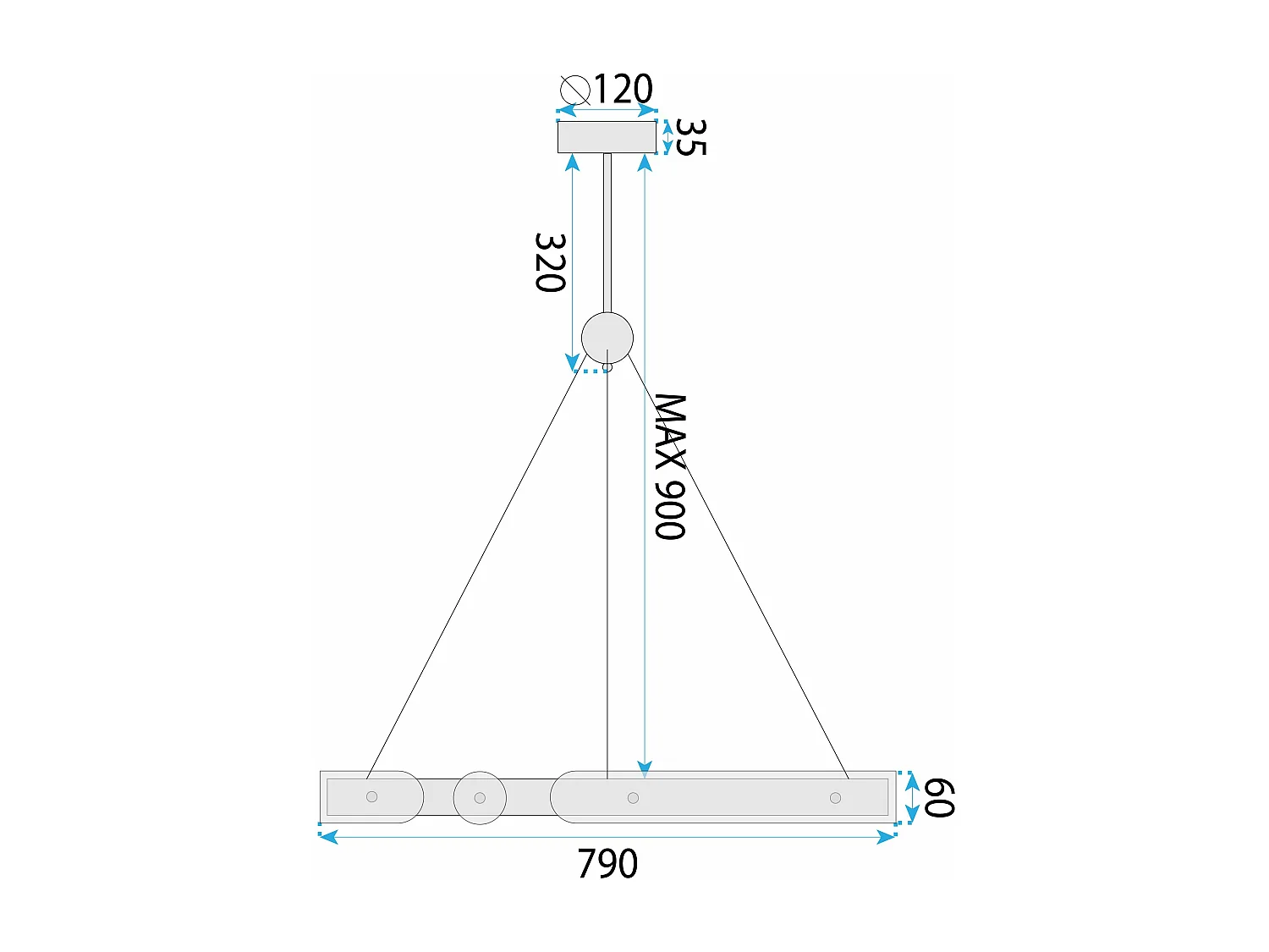Hanglamp Toolight Led App1549-Cp Brush Gold