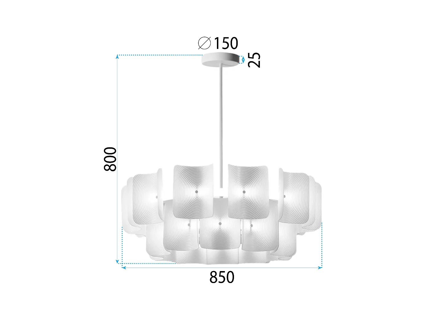Lampe Suspendue Toolight Led App1671-1Cp White