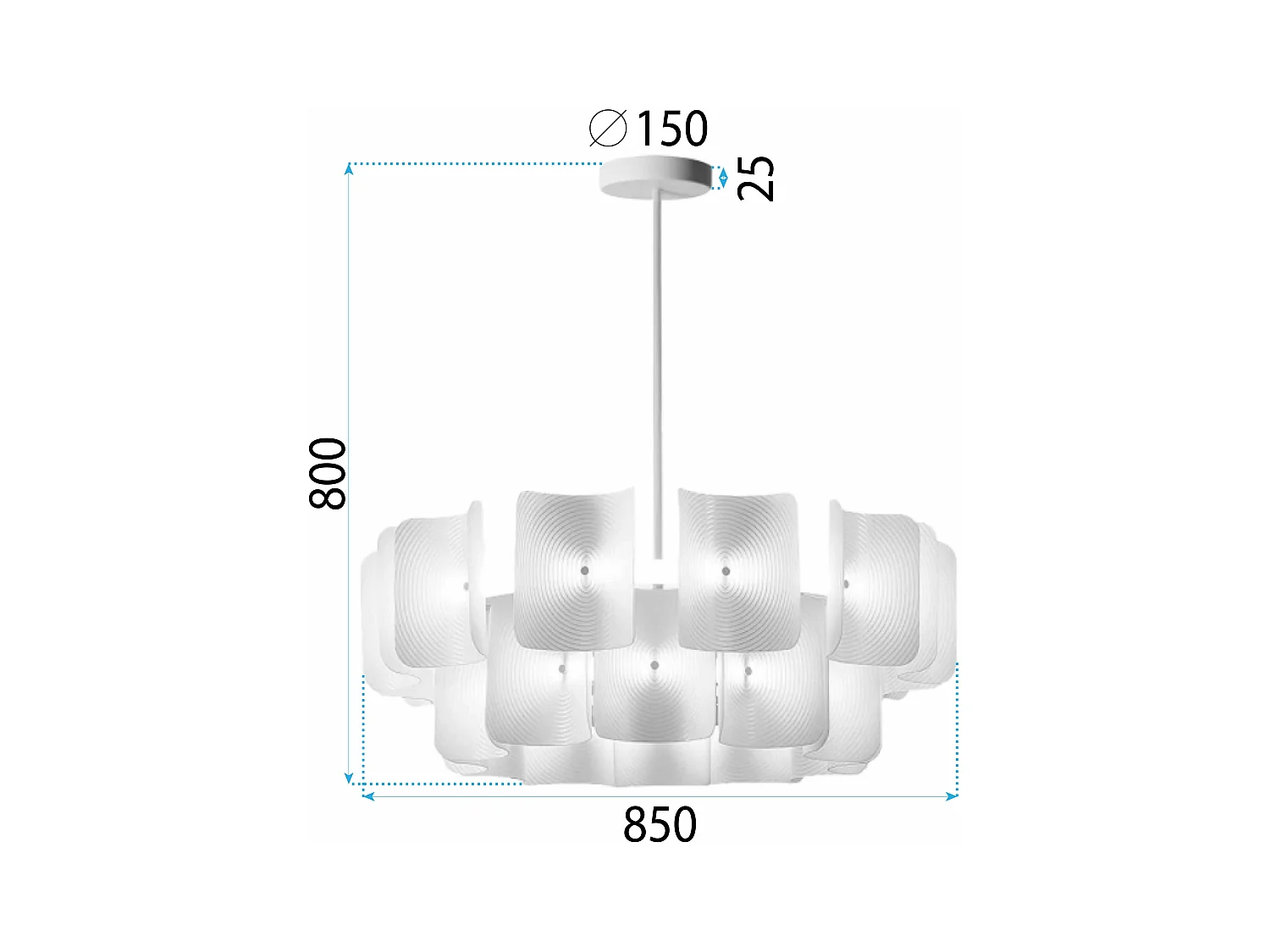 Lampe Suspendue Toolight Led App1671-1Cp White