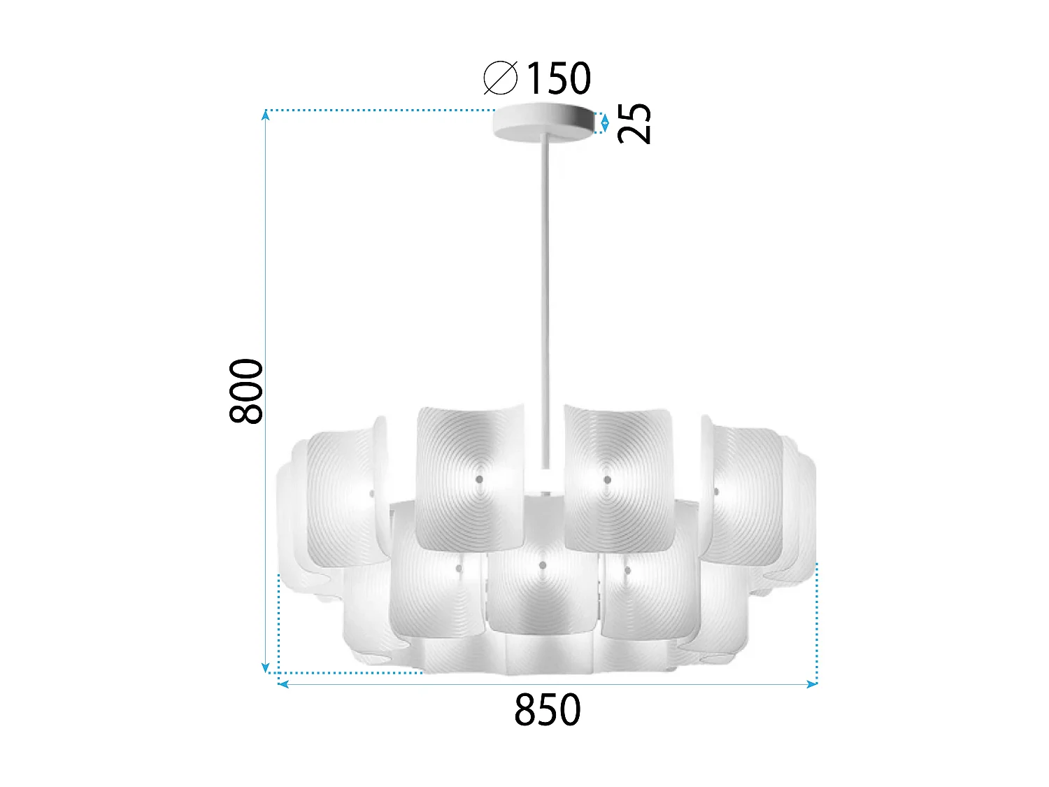 Candeeiro Suspenso Toolight Led App1671-1Cp White