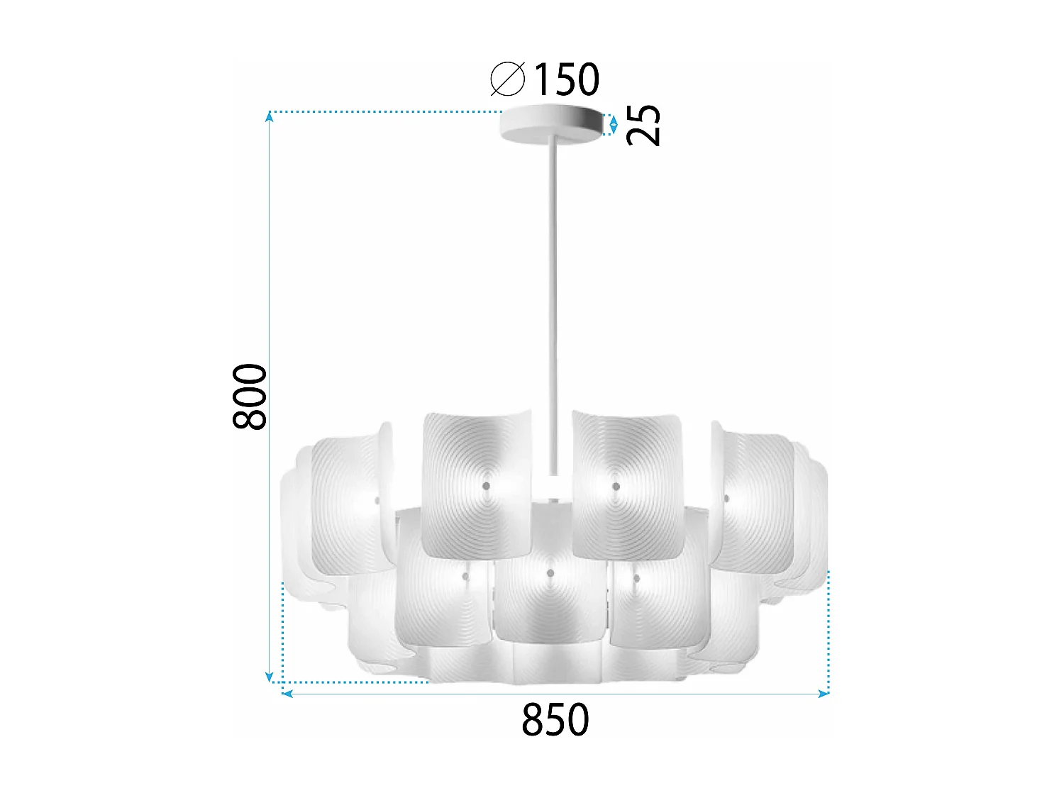 Candeeiro Suspenso Toolight Led App1671-1Cp White