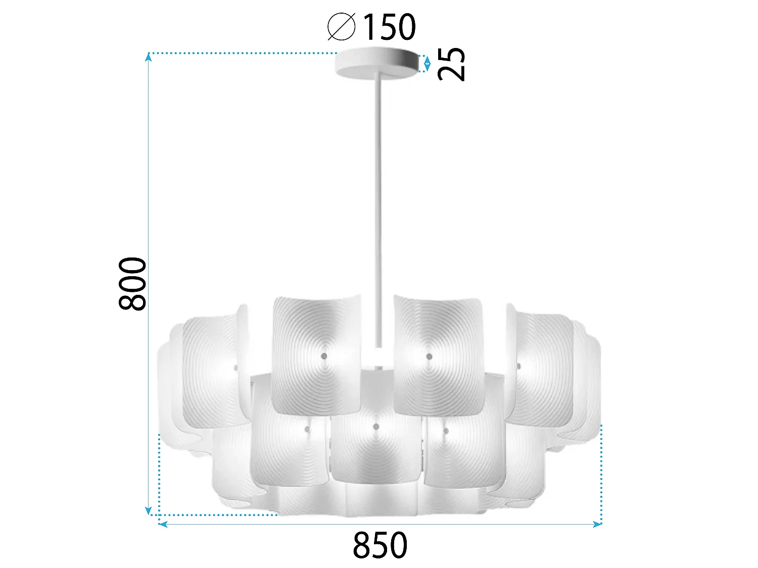 Candeeiro Suspenso Toolight Led App1671-1Cp White