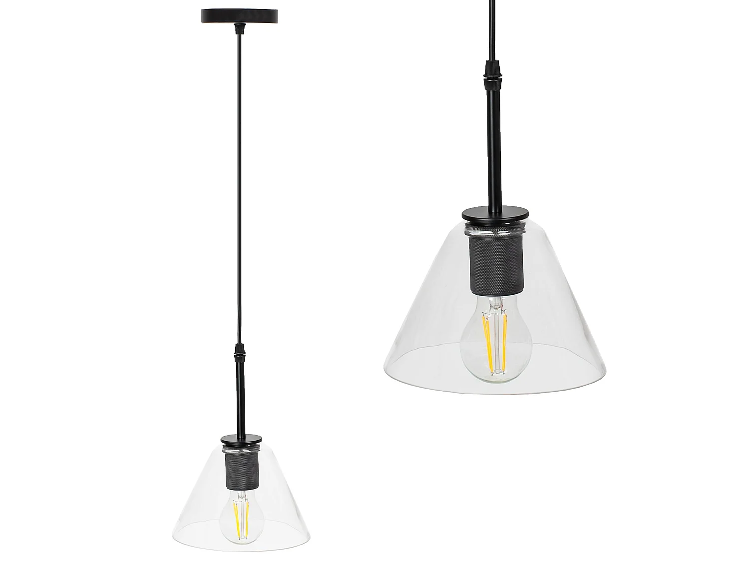 Candeeiro Suspenso Toolight App1178-1Cp Black