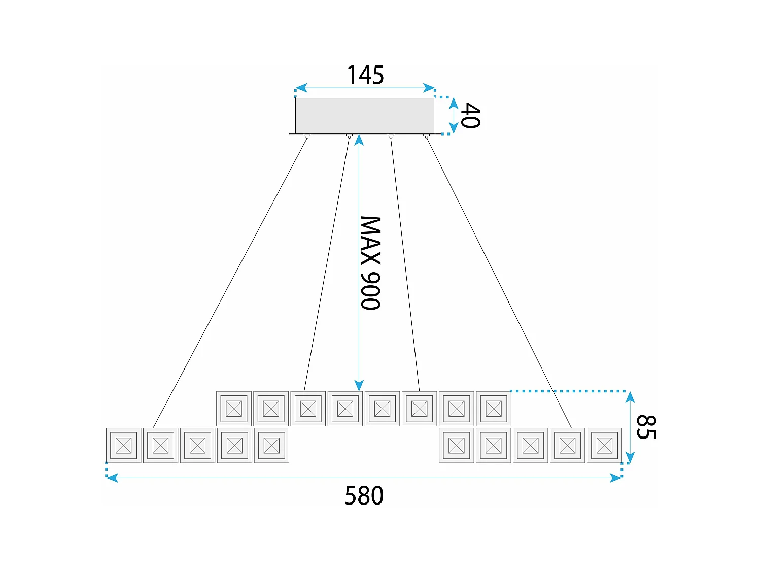 Lampe Suspendue Toolight Led App1556-Cp Gold