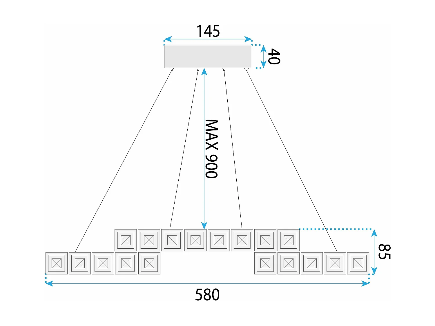 Hanglamp Toolight Led App1556-Cp Gold