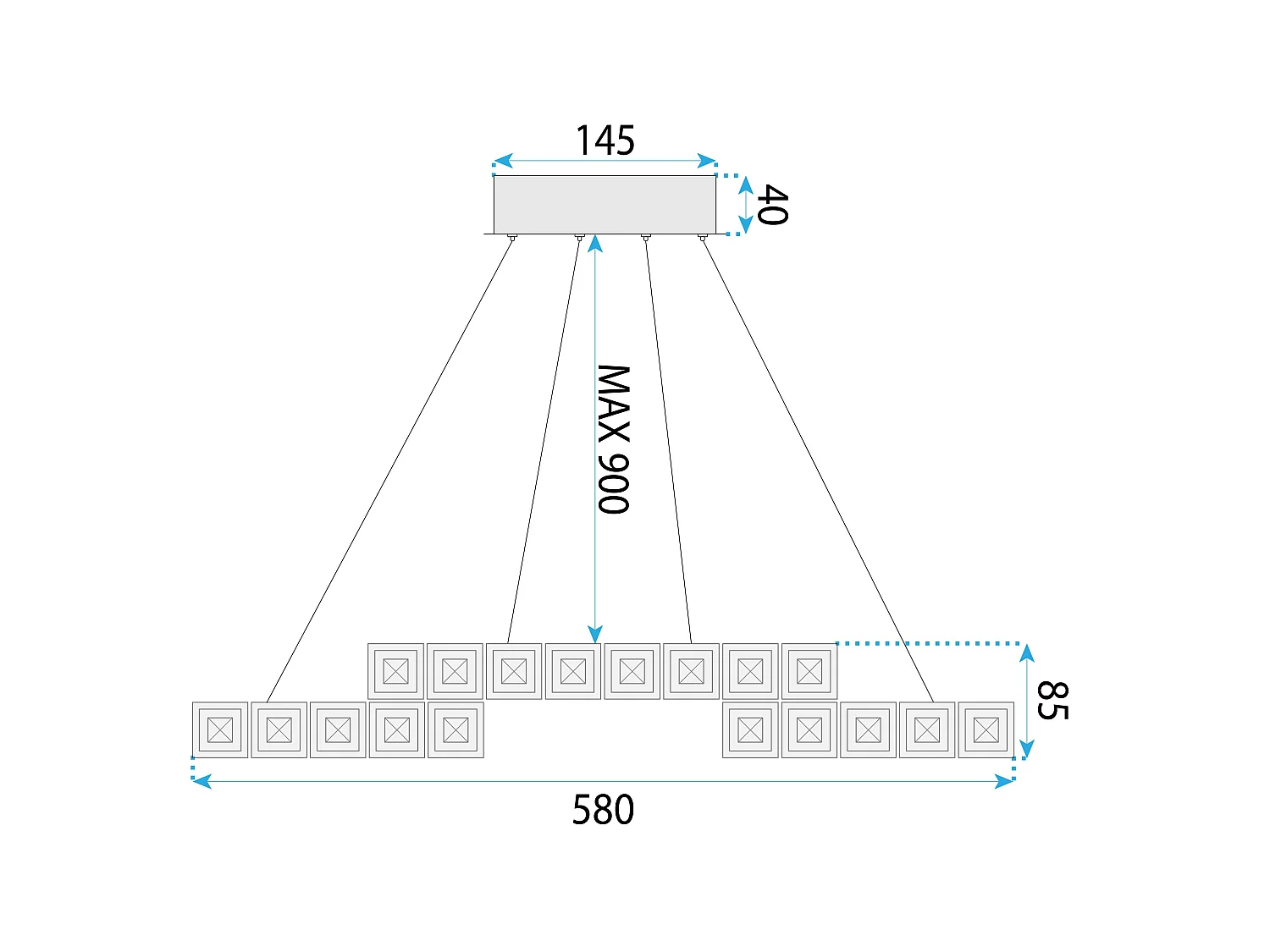 Lampe Suspendue Toolight Led App1556-Cp Gold