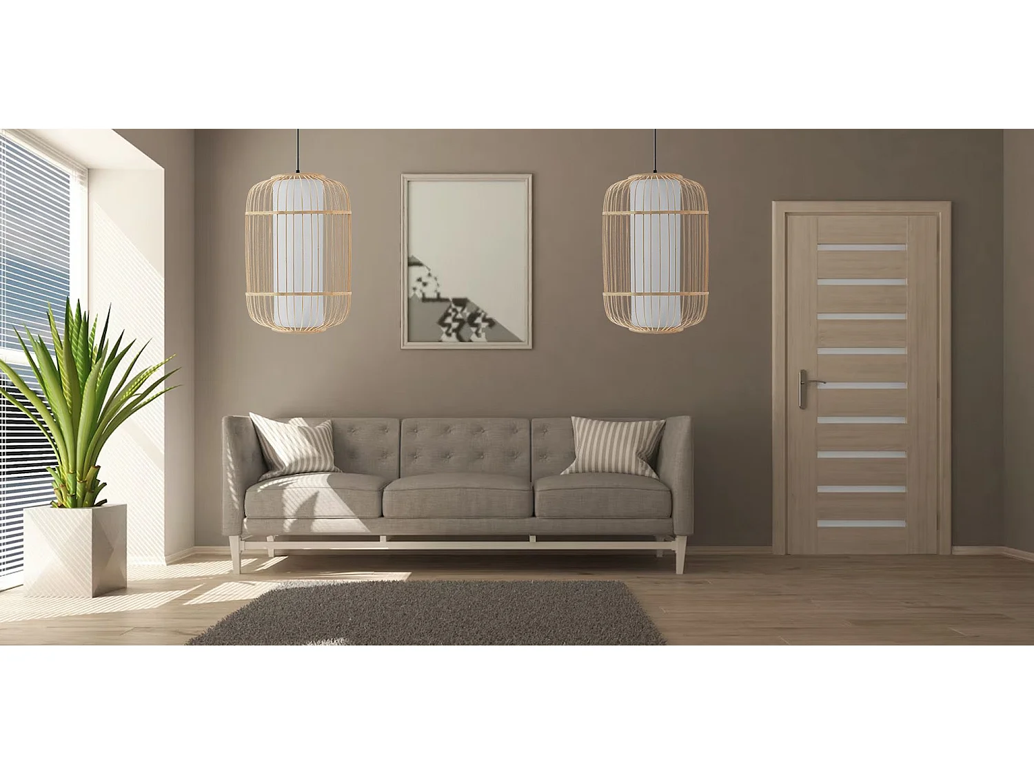 Lampe Suspendue Toolight App1626-1Cp Brown