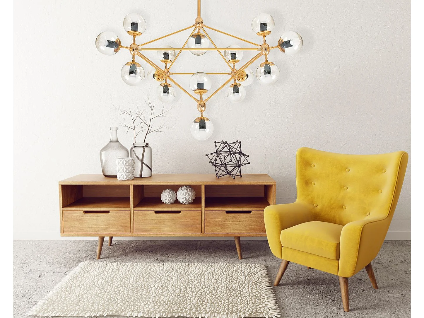 Lampe Suspendue Toolight App267-15C Gold