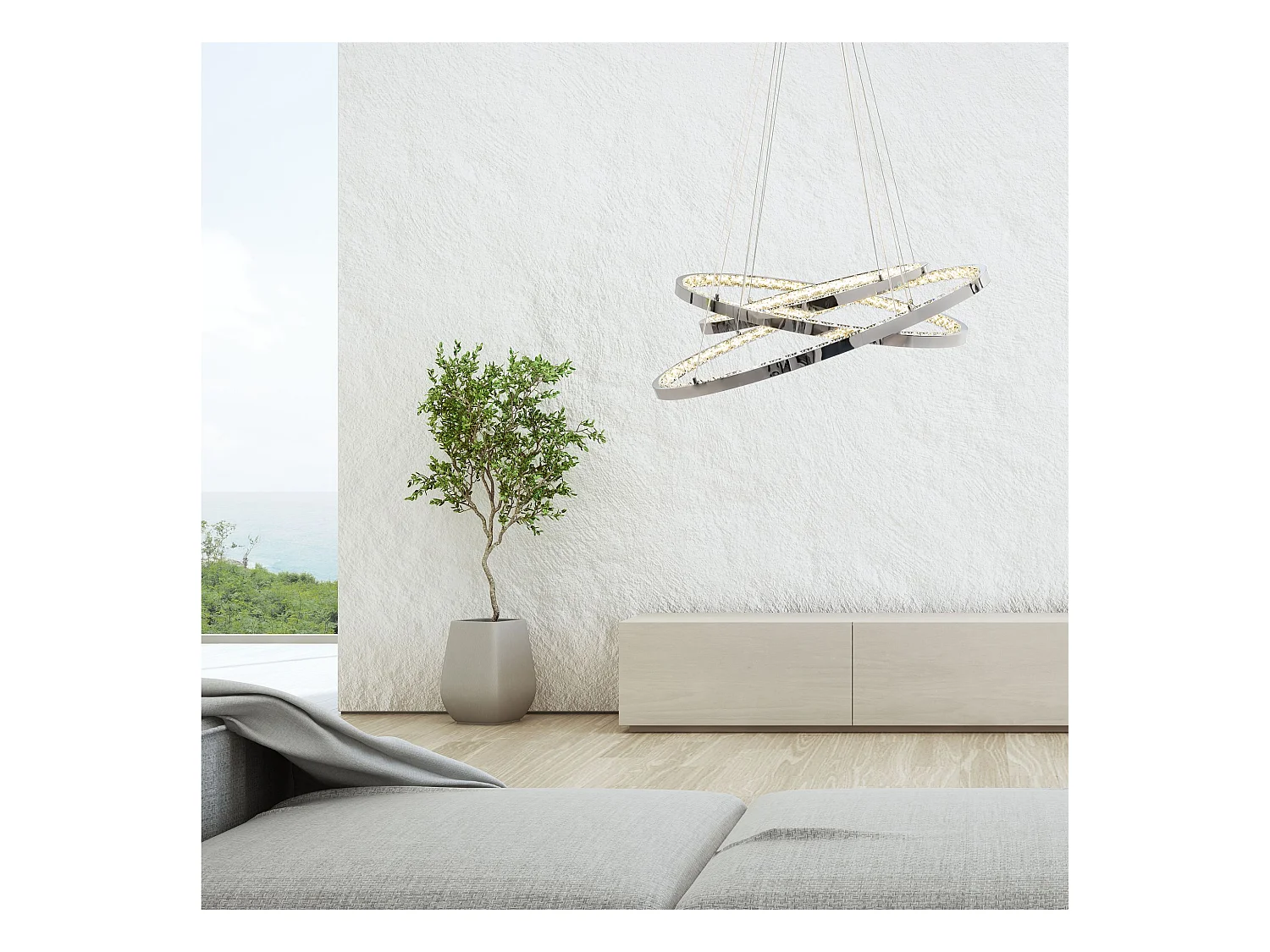 Lampe Suspendue Toolight App772-3Cp Light Grey