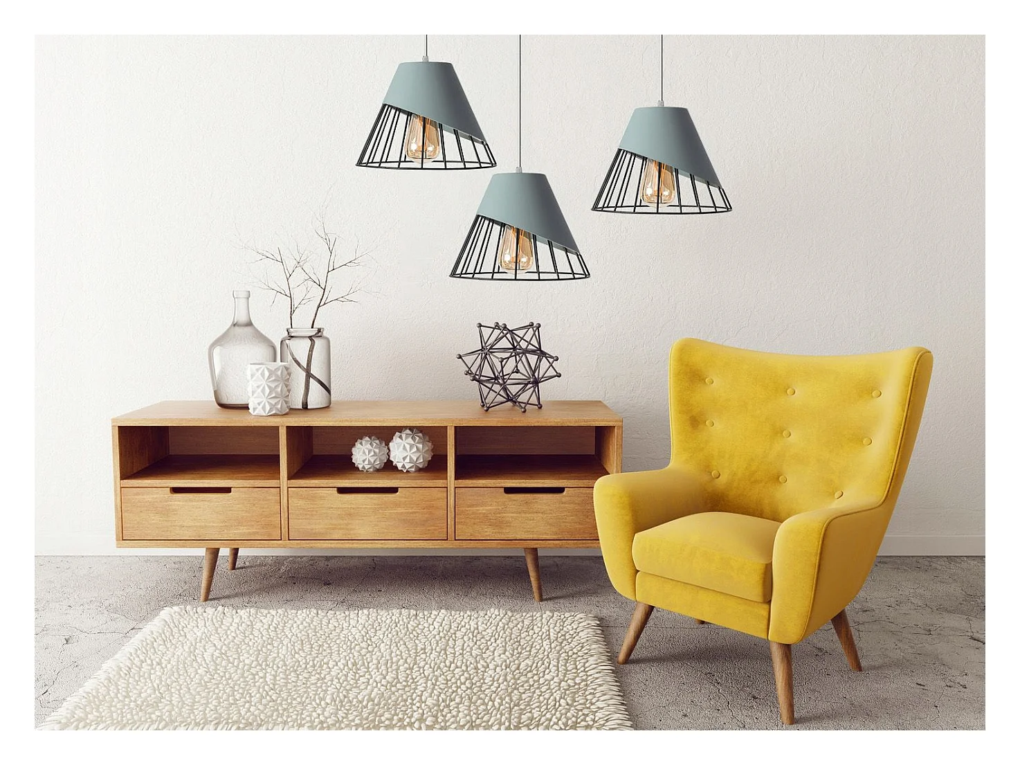 Hängelampe Toolight App229-1Cp Grey Black