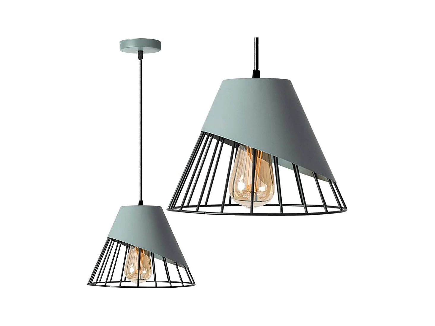 Lampe Suspendue Toolight App229-1Cp Grey Black