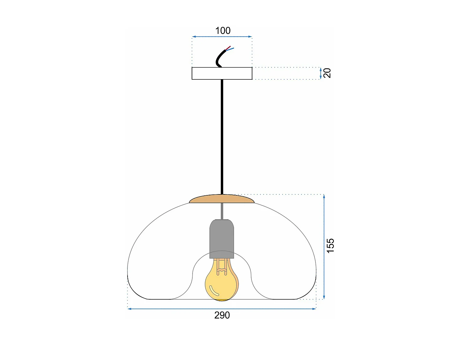 Lampe Suspendue Toolight App322-1Cp Chrome