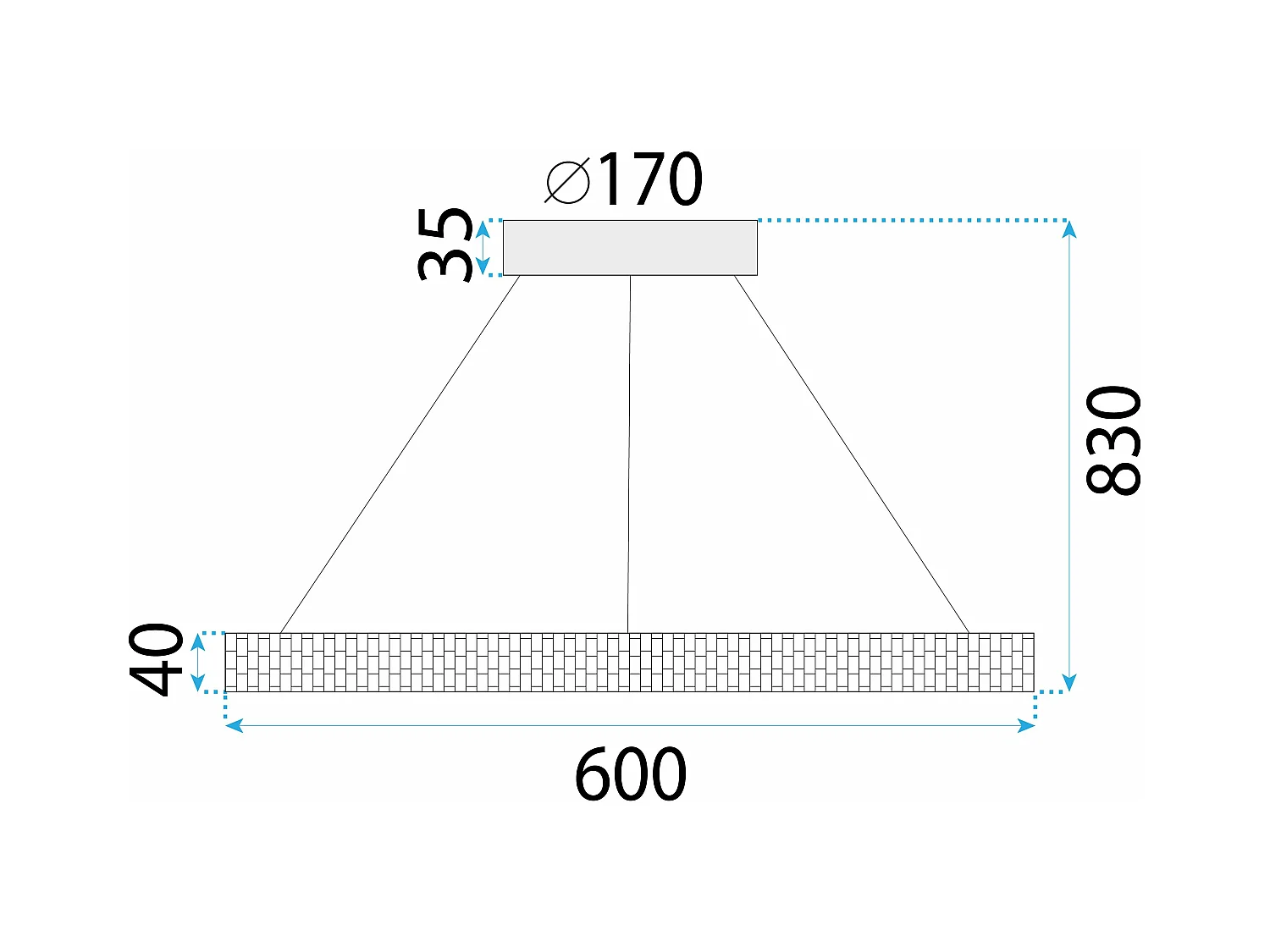 Hängelampe Toolight Led App1512-Cp Black
