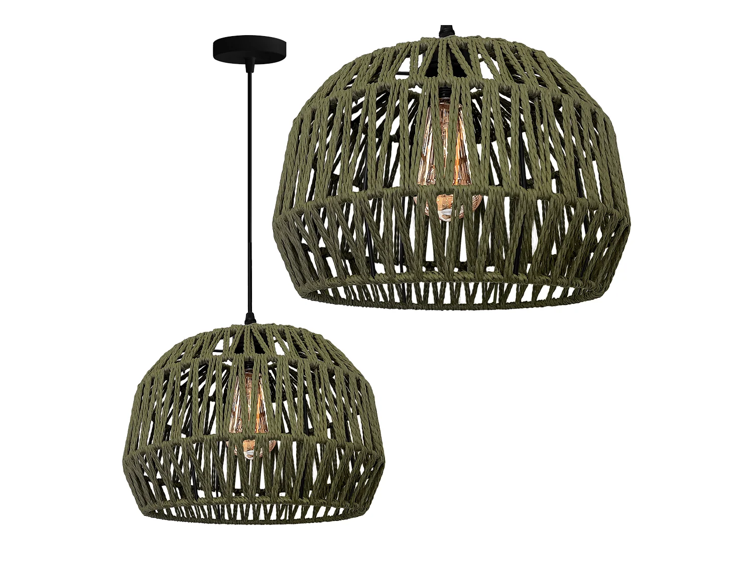 Lampe Suspendue Toolight App1293-1Cp Boho Green