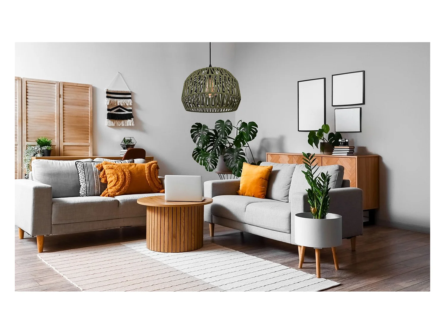 Lampe Suspendue Toolight App1293-1Cp Boho Green