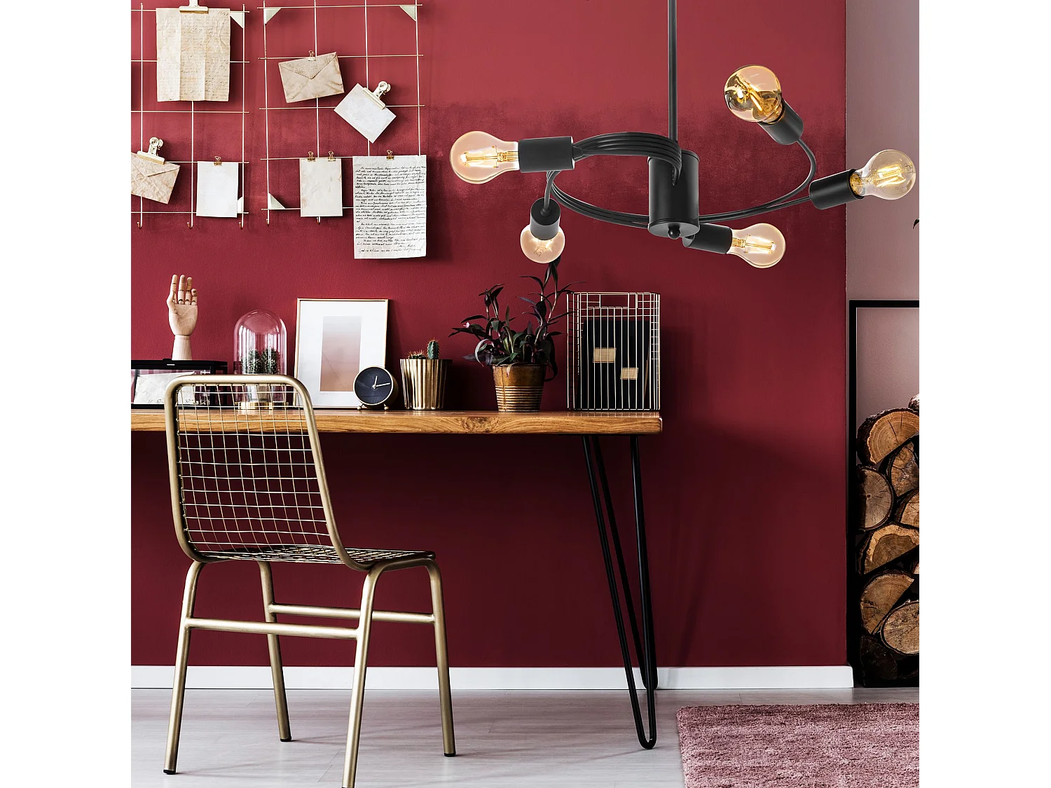 Lampe Suspendue Toolight App739-5Cp Black