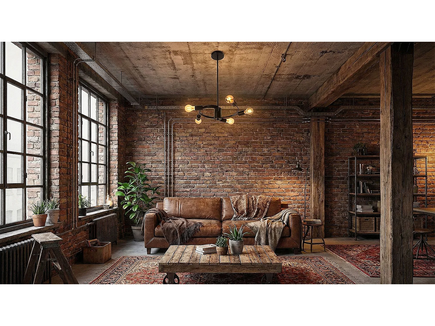 Toolight Loft APP739-5CP pendellampa E27