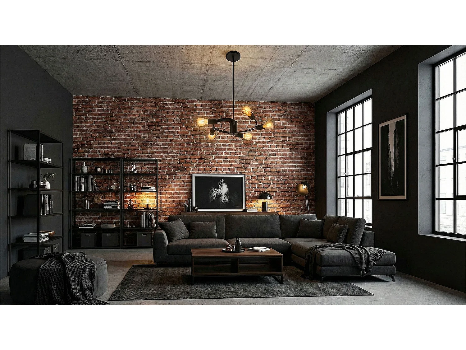 Toolight Loft APP739-5CP pendellampa E27