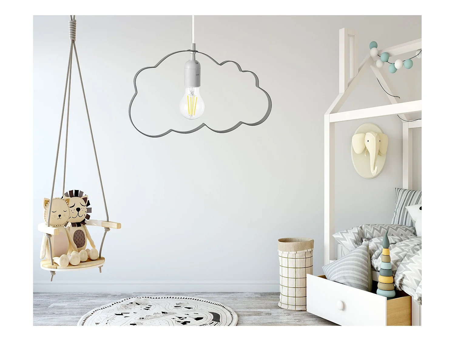 Lampe Suspendue Toolight Lh2077-2 Grey