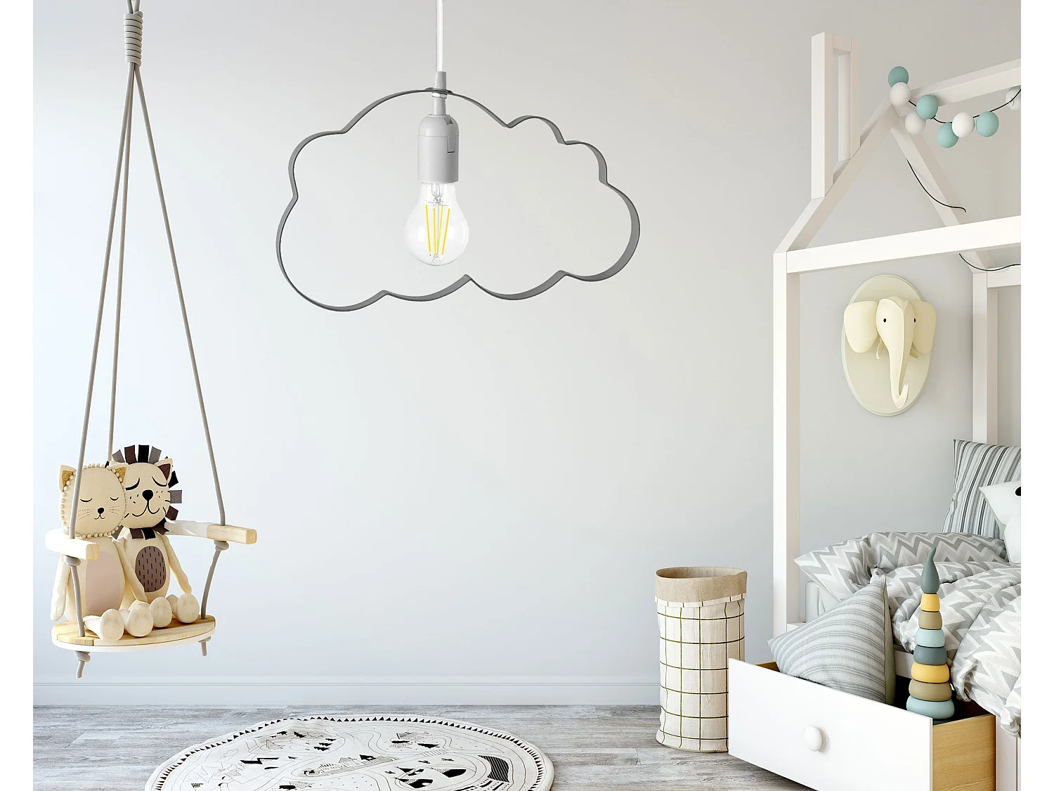 Lampe Suspendue Toolight Lh2077-2 Grey