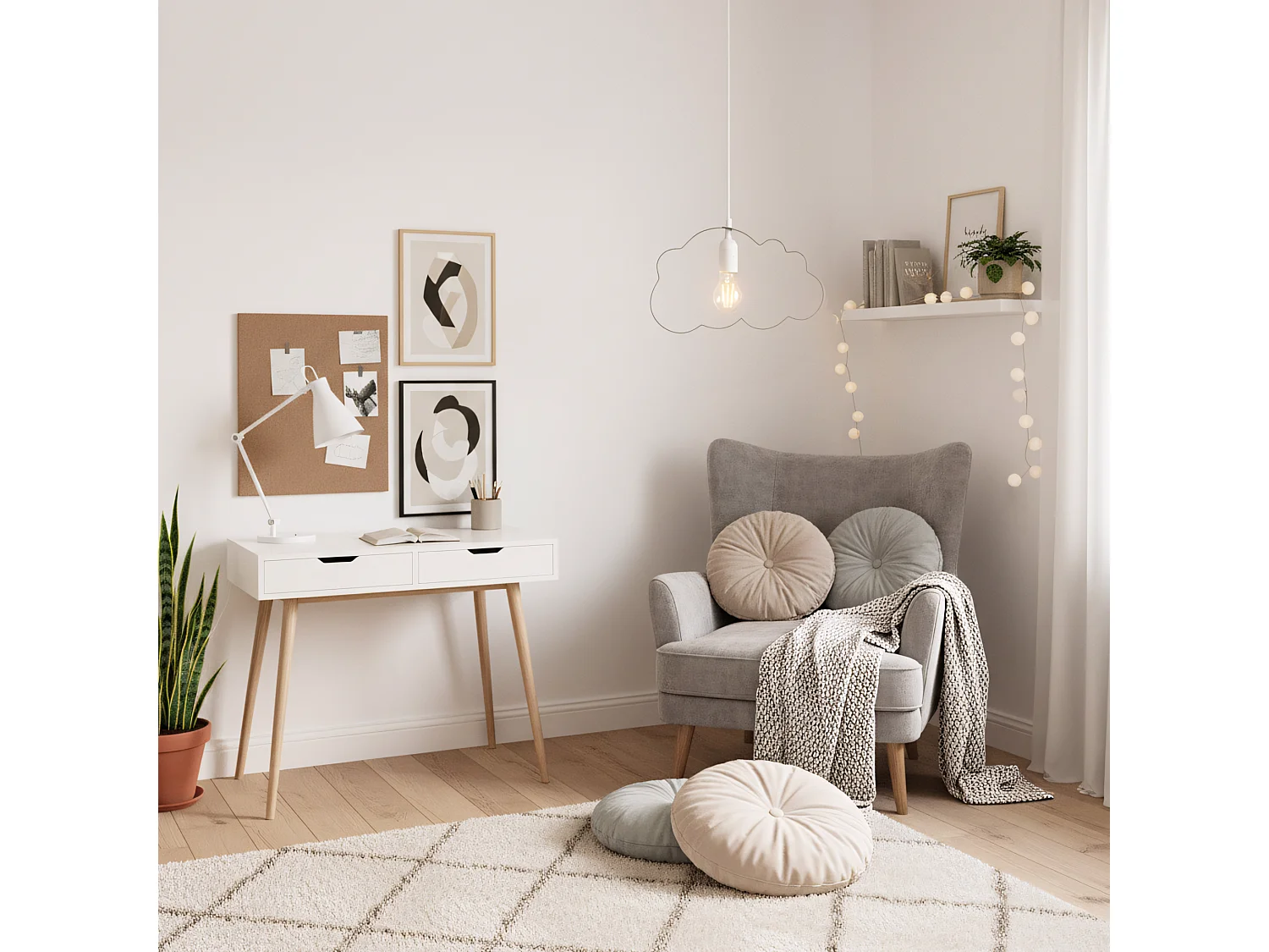 Lampe Suspendue Toolight Lh2077-2 Grey