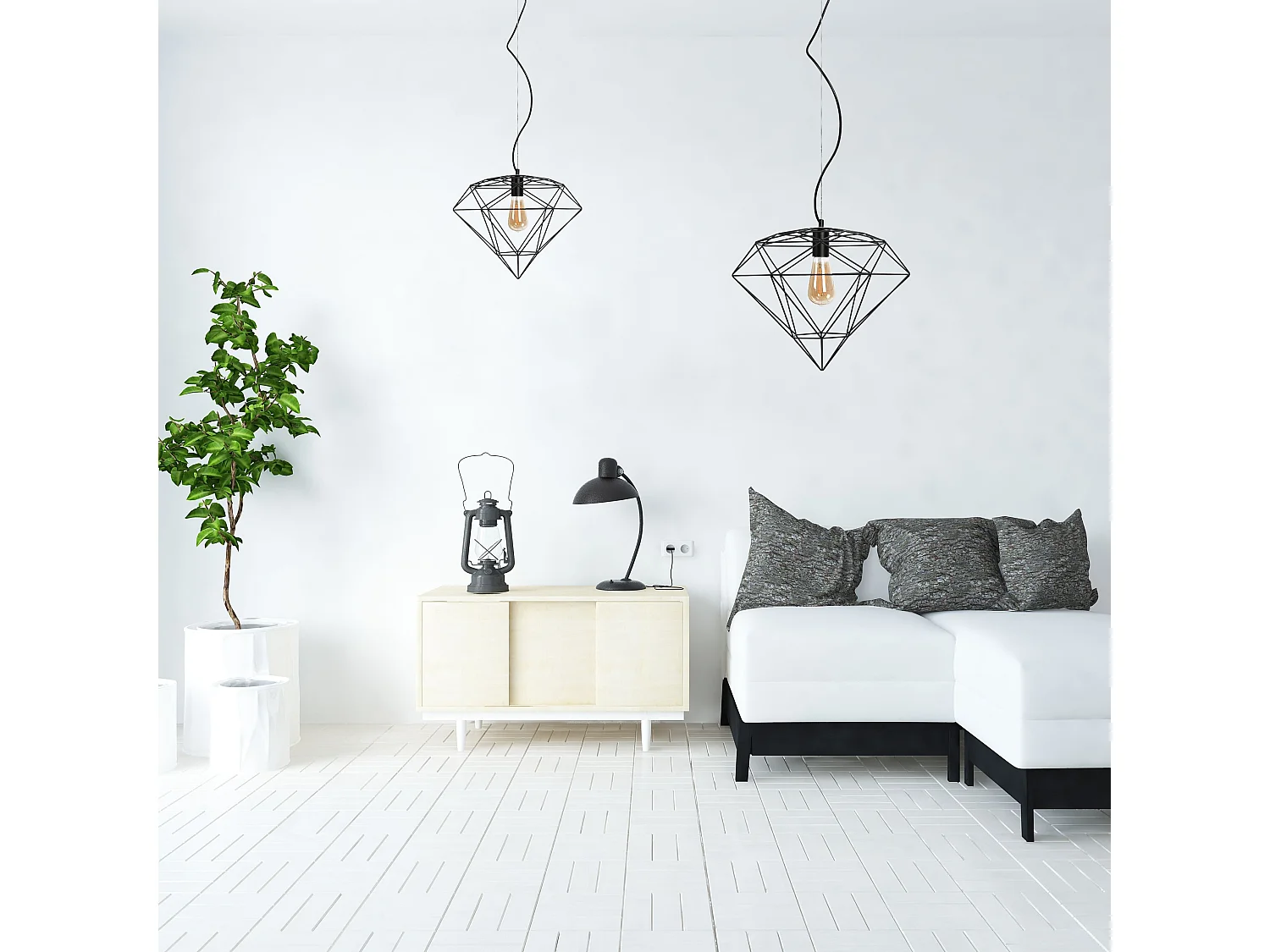 Lampe Suspendue Toolight App563-1Cp Black