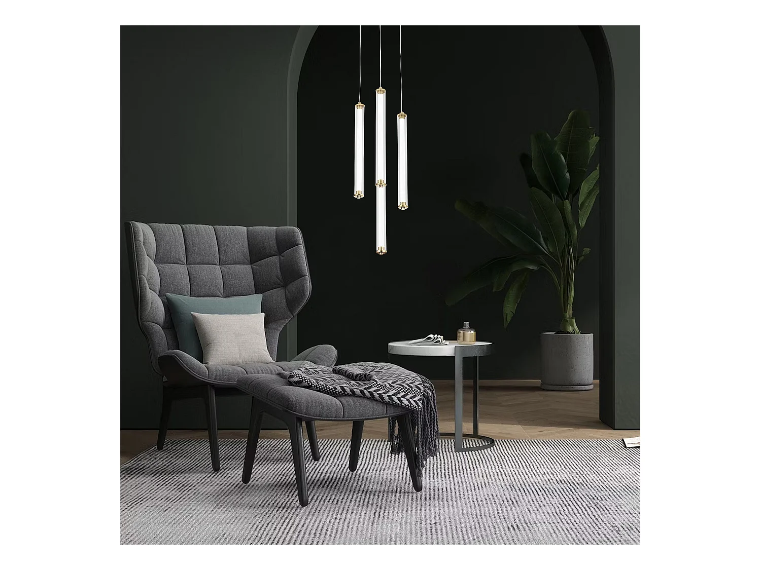 Lampe Suspendue Toolight Led G024-4Cpr Gold