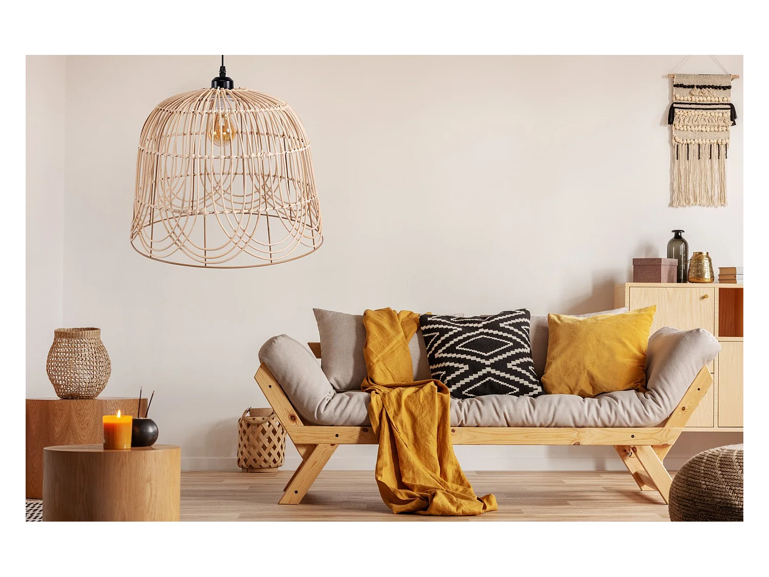 Lampe Suspendue Toolight App1352-1Cp 40Cm Beige