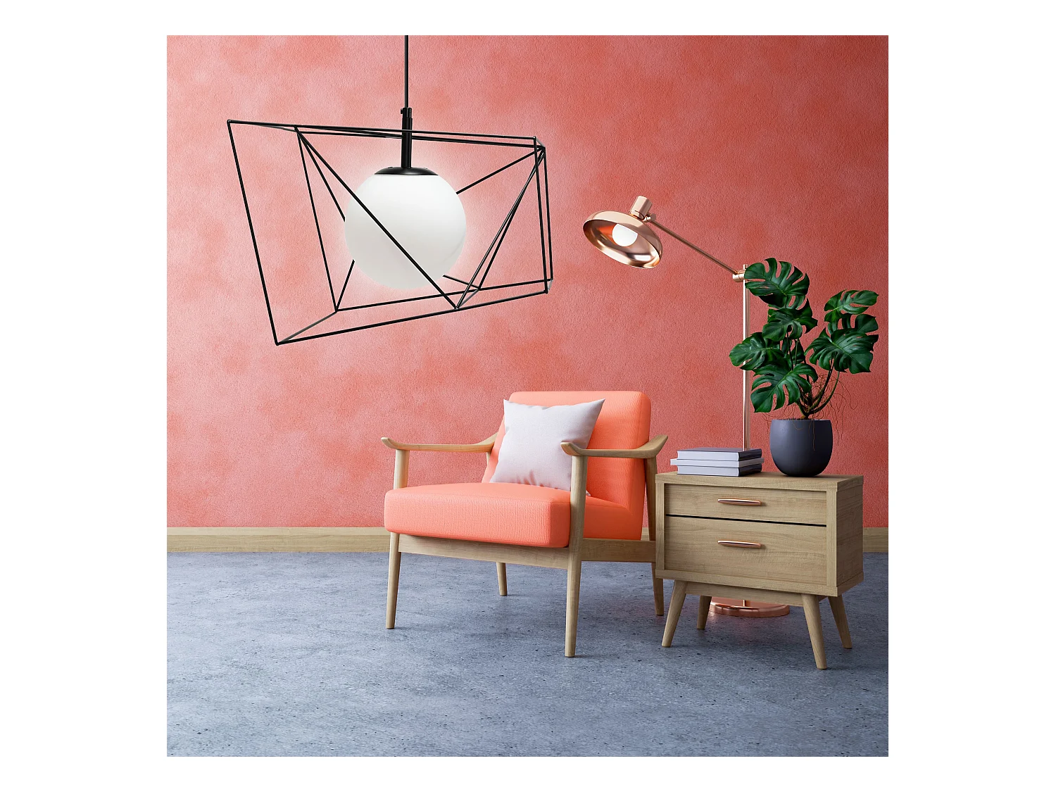 Lampe Suspendue Toolight App1022-1Cp Black