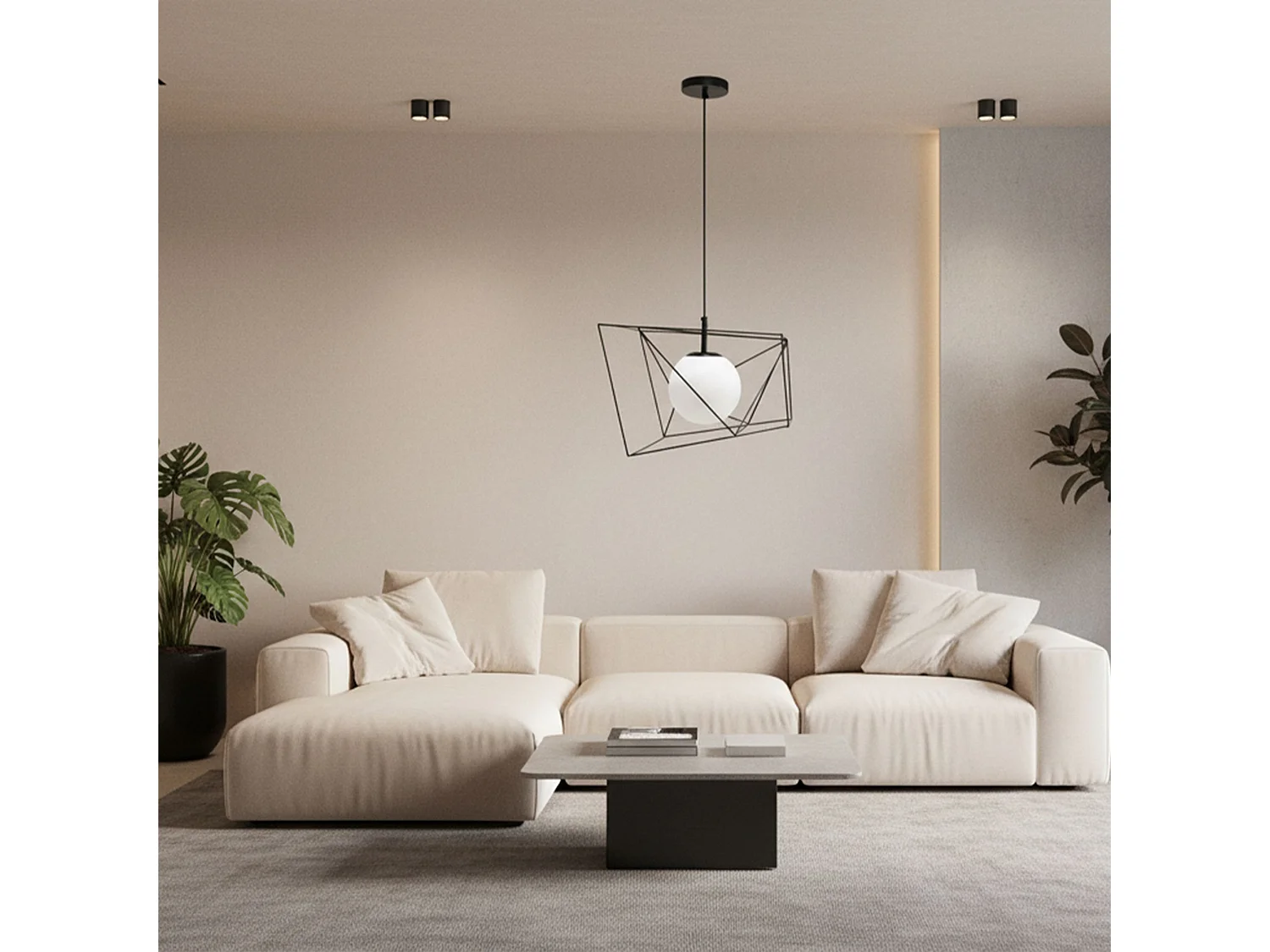 Toolight APP1022-1CP hængelampe sort 26X34X26CM
