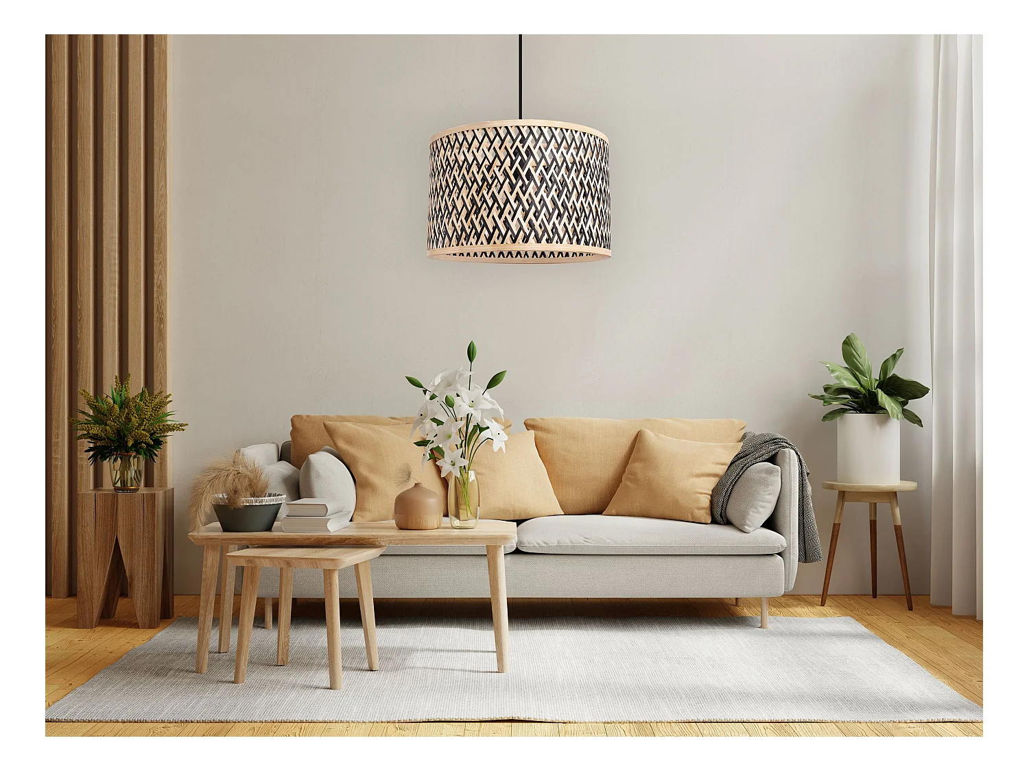 Hanglamp Toolight App1543-1Cp Boho Beige