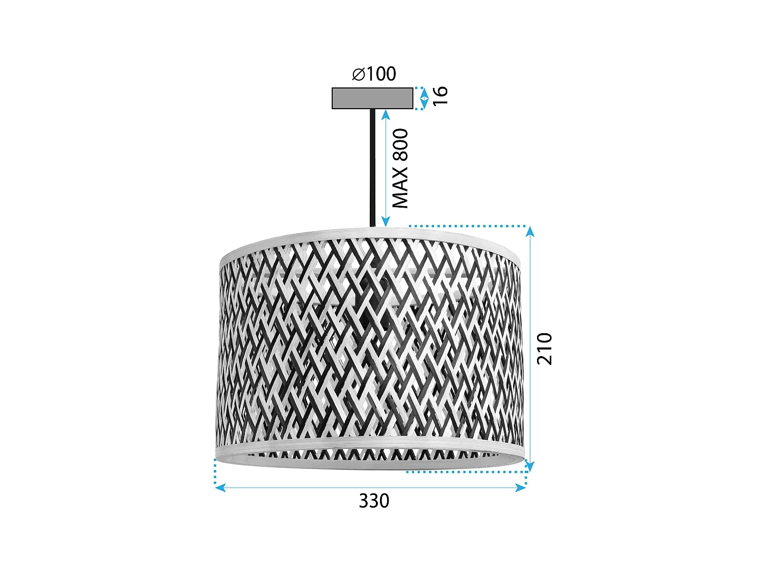 Hanglamp Toolight App1543-1Cp Boho Beige