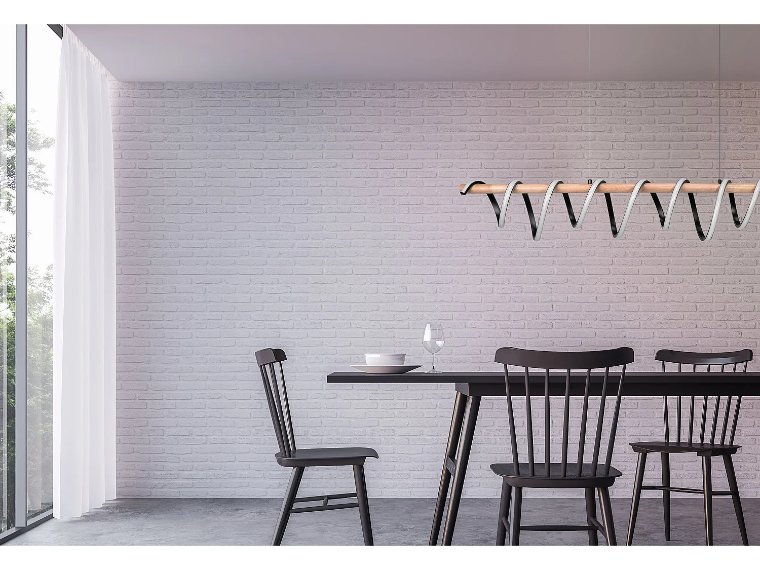 Lampe Suspendue Toolight Led App1288-Cp Black