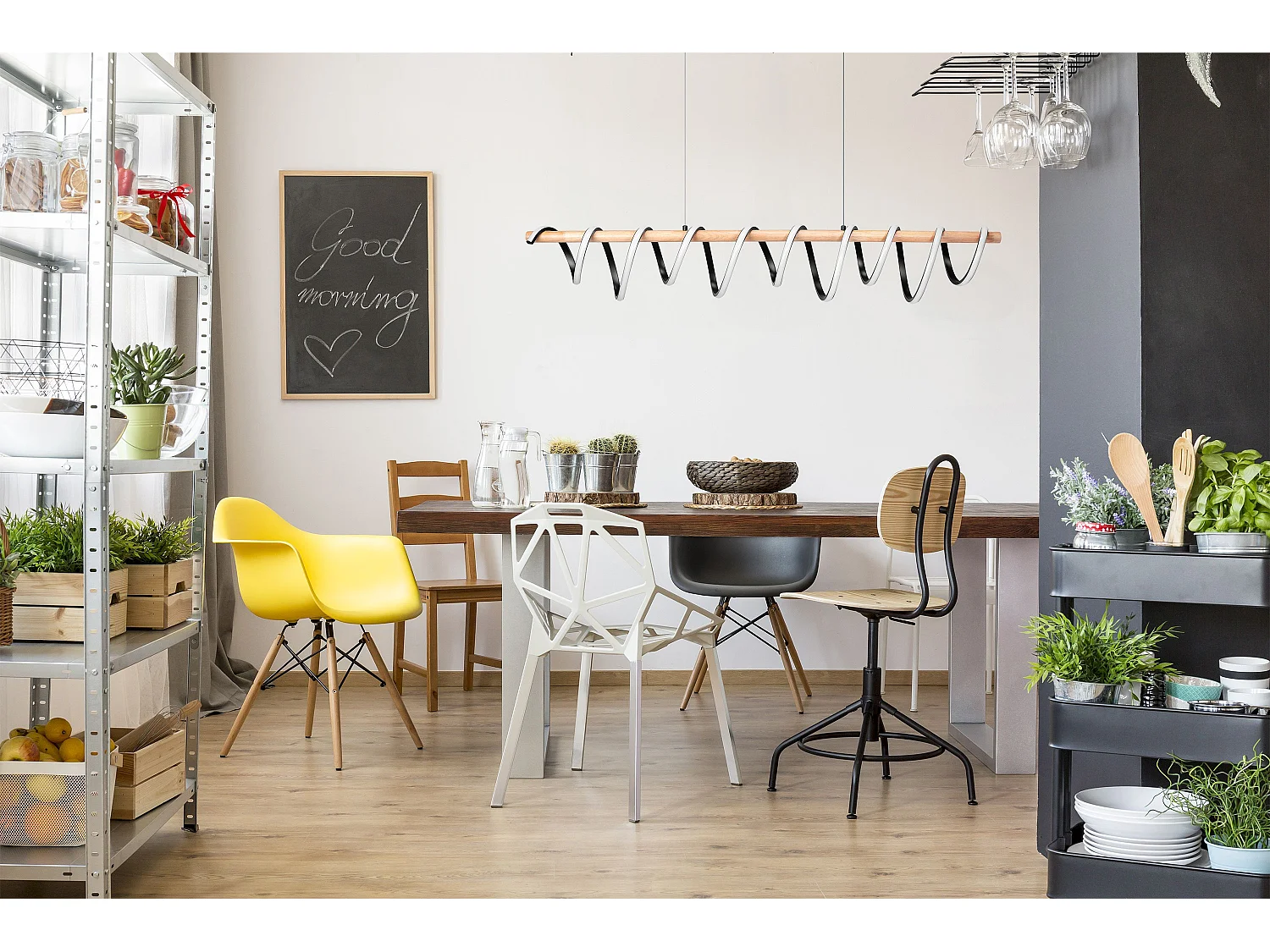 Lampe Suspendue Toolight Led App1288-Cp Black