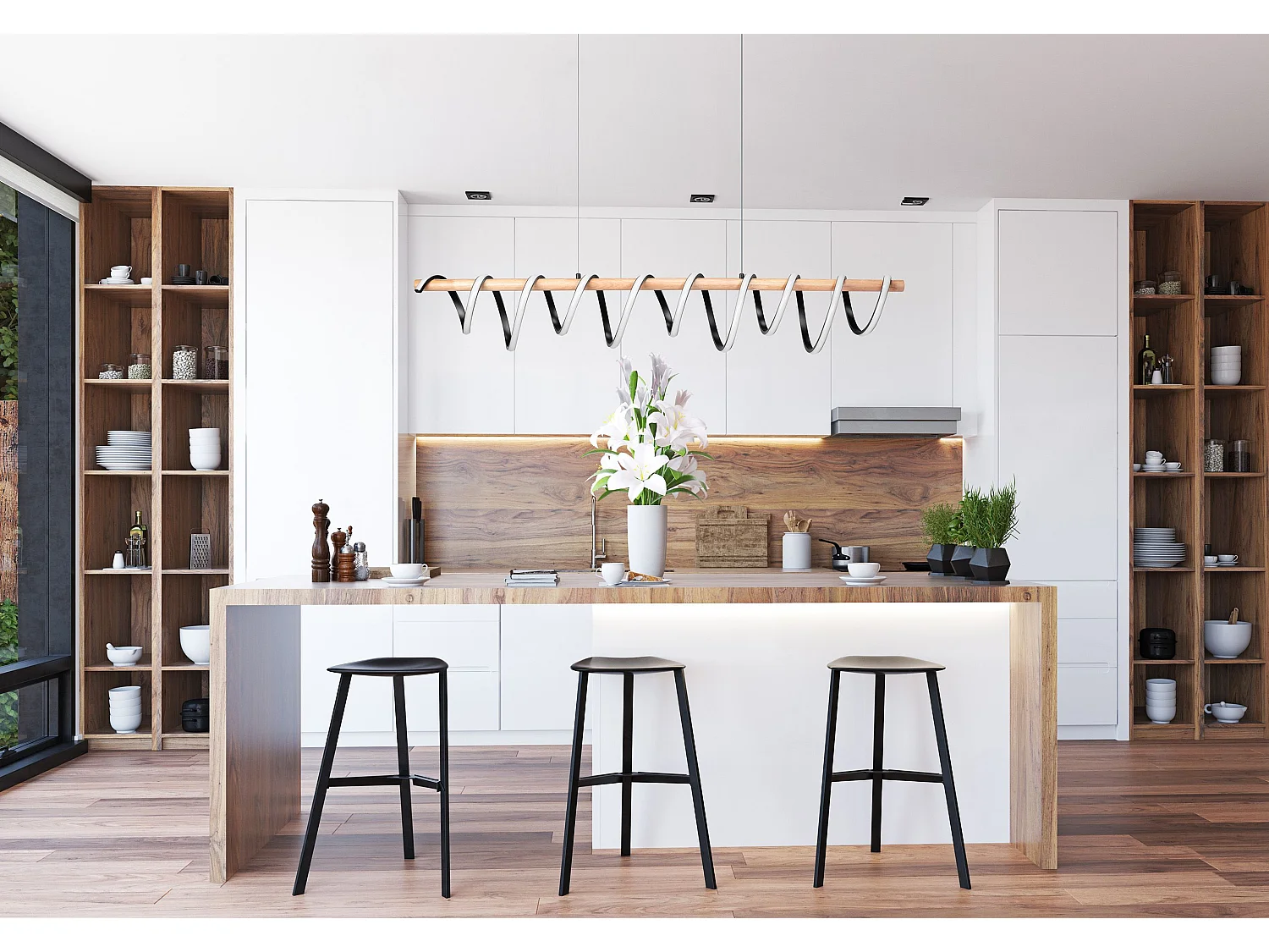 Lampe Suspendue Toolight Led App1288-Cp Black