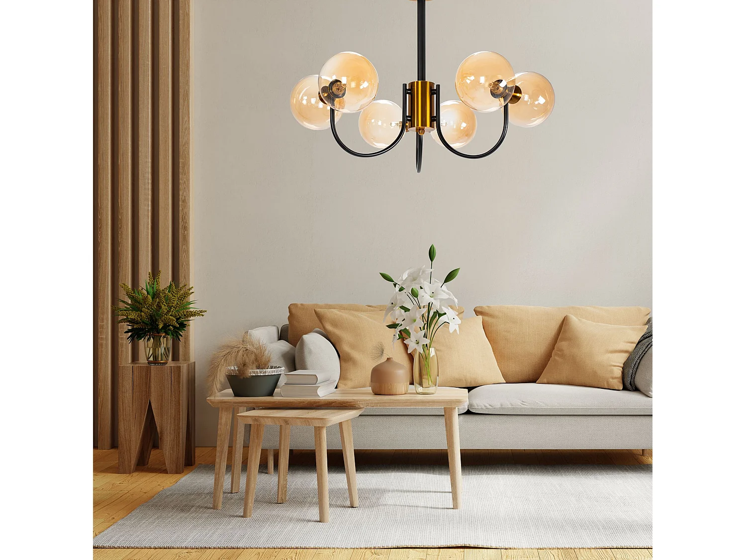 Lampe Suspendue Toolight App1120-6Cp Black