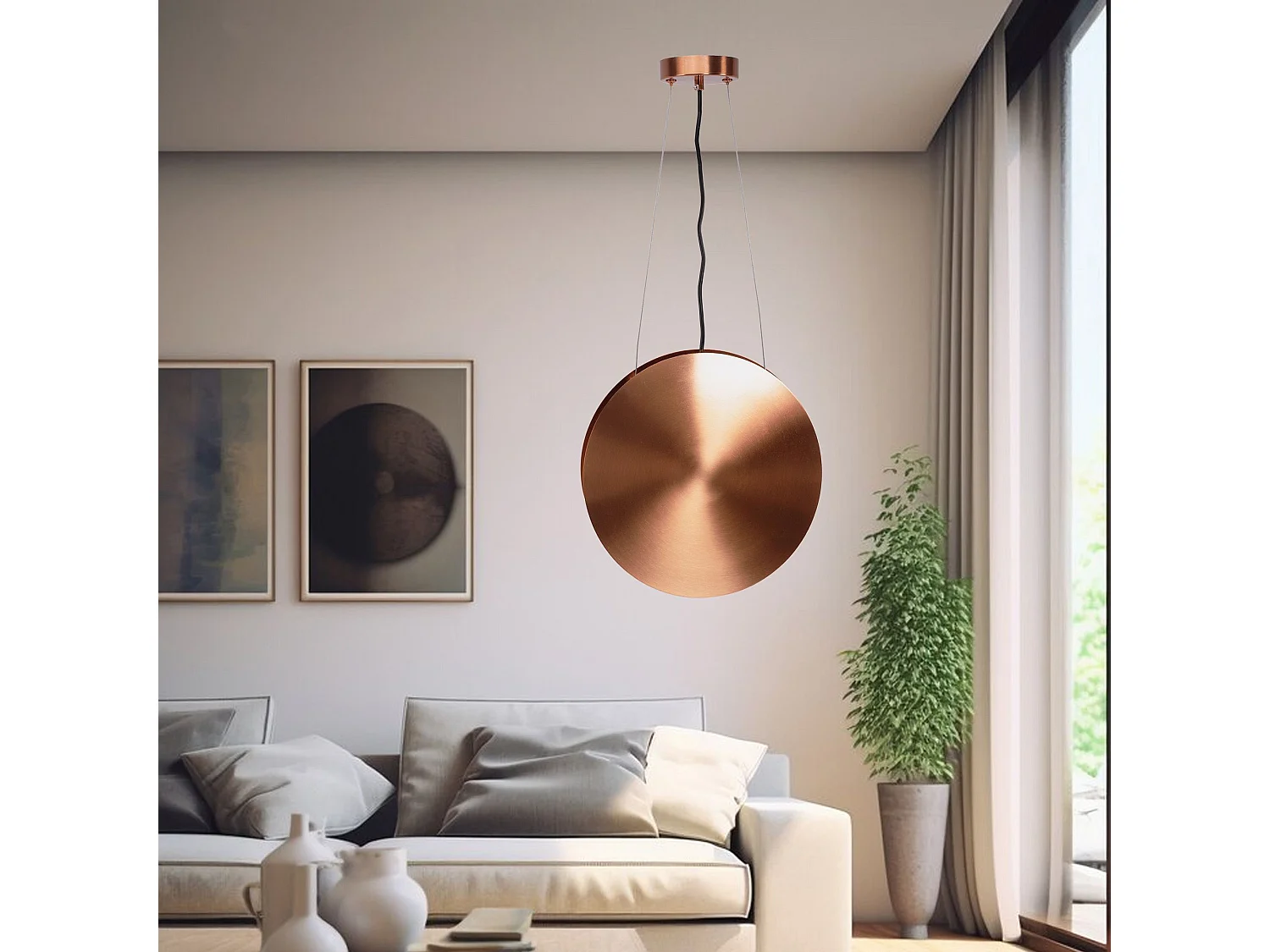Lampe Suspendue Toolight Led App1378-Cp Black Copper