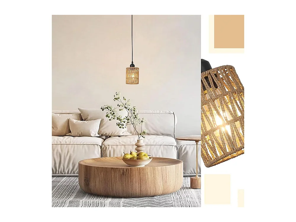 Lampe Suspendue Toolight App1622-1Cp Boho Beige